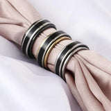 Mens 8mm Stainless Steel Two Layer Scroll Finger Ring