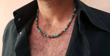 Mens Beaded Necklace African Surfer Necklace