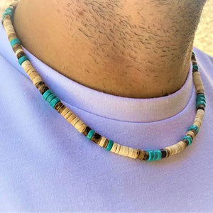 Men's Beaded Necklace African Surfer Style