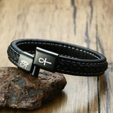 Men's Leather Bracelet Set Eye of Horus Ankh Cross Christmas Gift