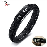 Men's Leather Bracelet Set Eye of Horus Ankh Cross Christmas Gift