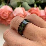 Dragon Tungsten Wedding Ring Green Carbon Fiber Male Jewelry