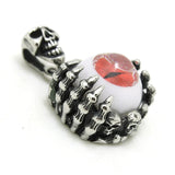 316L Stainless Steel Gothic Ghost Claw Cat Eye Pendant