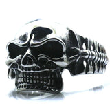 316L Stainless Steel Evil Demon Skull Biker Bangle