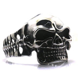 316L Stainless Steel Evil Demon Skull Biker Bangle