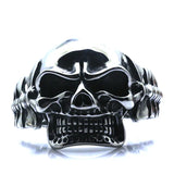Men's 316L SS Demon Skull Biker Bangle