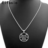 Chaos Star Symbol Amulet Pewter Pendant with Chain