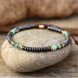 Matte Beads Jaspers Macrame Bracelet Steampunk Couples Bracelets
