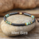 Matte Beads Jaspers Macrame Bracelet Steampunk Couples Bracelets