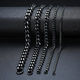 Miami Cuban Link Chain Bracelet, 3-11mm Stainless Steel Men's Brazalet