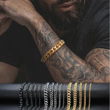 Miami Cuban Link Chain Bracelet, 3-11mm Stainless Steel Men's Brazalet