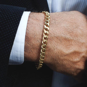 Miami Cuban Link Chain Bracelet, 3-11mm Stainless Steel Men's Brazalet