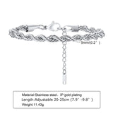 Mens Bracelet Rope Chain, Thin Mens Bracelet Link, Boys Bracelet Men