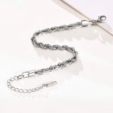 Mens Bracelet Rope Chain, Thin Mens Bracelet Link, Boys Bracelet Men