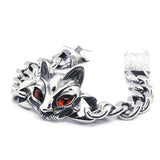 Fox Stone Eyes Steel Bracelet Biker