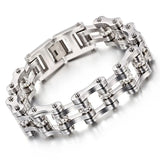Stainless Steel Biker Chain Link Bracelet Punk Jewelry