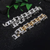 Stainless Steel Biker Chain Link Bracelet Punk Jewelry