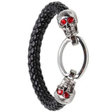 Men's Leather Skull Tiger Snake Dragon Scorpion Bracelet