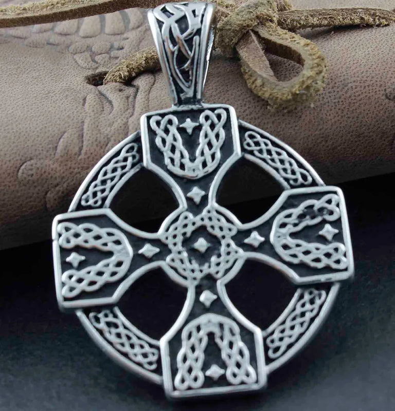Solar Cross Pendant 316L Stainless Steel Men's Charm