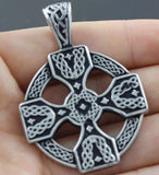 Solar Cross Pendant 316L Stainless Steel Men's Charm