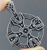 Solar Cross Pendant 316L Stainless Steel Men's Charm