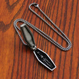 Skeleton Biker Locket Pendant Gothic Style Party Jewelry Halloween Gift