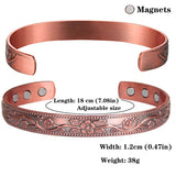 Copper Magnetic Bracelet for Women Men Powerful Magnets Gift Adjustable Size