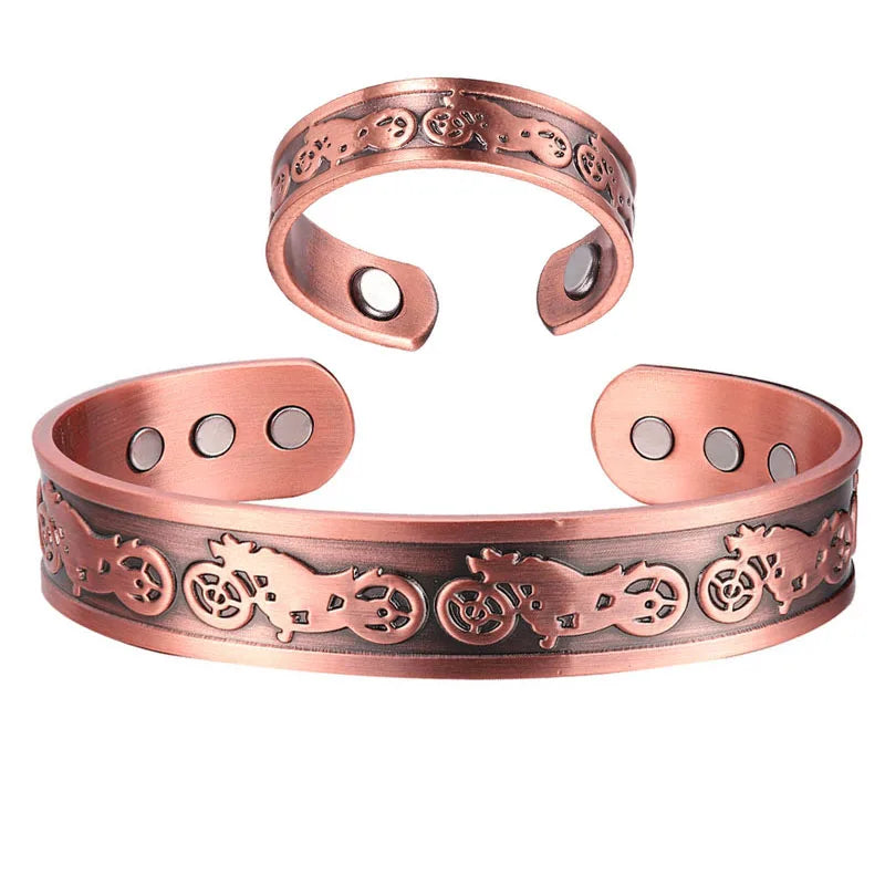 Copper Magnetic Bracelet for Women Men Powerful Magnets Gift Adjustable Size