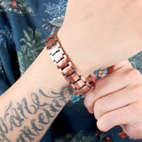 Adjustable Pure Copper Bracelet with Magnets for Women