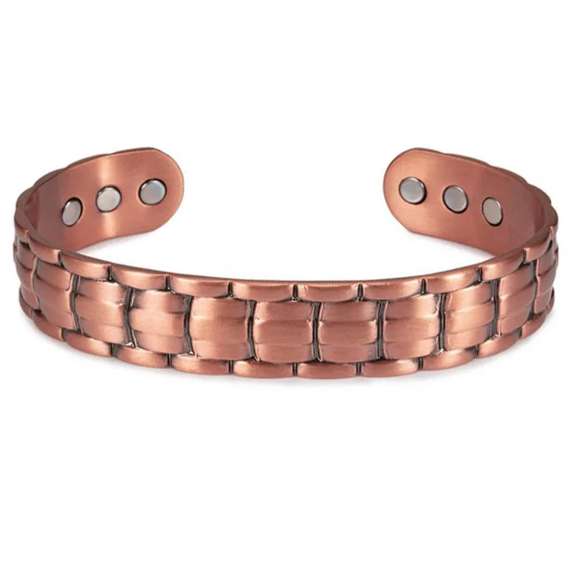 Adjustable Pure Copper Bracelet with Magnets for Women
