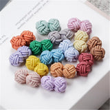 Men's Mixed Solid Colors Cuff Links DIY Braided Wire Buckle Cuff Link