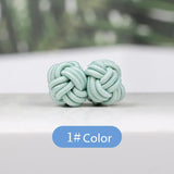 Men's Mixed Solid Colors Cuff Links DIY Braided Wire Buckle Cuff Link
