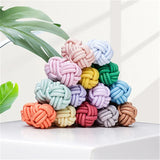 Men's Mixed Solid Colors Cuff Links DIY Braided Wire Buckle Cuff Link