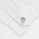 Round Silver Formal Business Dress Shirt Wedding Cufflinks