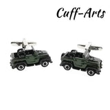 Green SUV Cufflinks for Men Gemelos Les Boutons De Manchette
