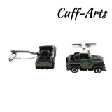 Green SUV Cufflinks for Men Gemelos Les Boutons De Manchette