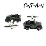 Green SUV Cufflinks for Men Gemelos Les Boutons De Manchette