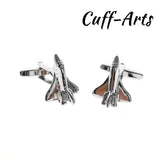 Space Shuttle Cufflinks for Men Gemelos Les Boutons De Manchette