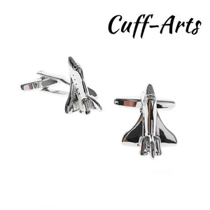 Space Shuttle Cufflinks for Men Gemelos Les Boutons De Manchette