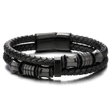 Braided Leather Urn Cuff Bracelet for Ashes