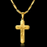 Christian Cross Necklace for Men/Women, Religious Jesus Crucifix Pendant