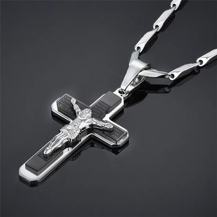 Christian Cross Necklace for Men/Women, Religious Jesus Crucifix Pendant