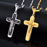 Christian Cross Necklace for Men/Women, Religious Jesus Crucifix Pendant