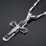 Christian Cross Necklace for Men/Women, Religious Jesus Crucifix Pendant
