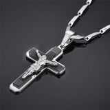 Christian Cross Necklace for Men/Women, Religious Jesus Crucifix Pendant