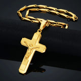 Christian Cross Necklace for Men/Women, Religious Jesus Crucifix Pendant