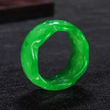 Green Jadeite Jade Ring Band Size 10 Halloween Party Ear Stud