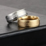 Mens ECG Electrocardiogram Ring Stainless Steel Band