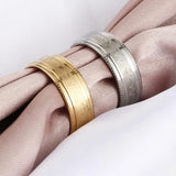 Mens ECG Electrocardiogram Ring Stainless Steel Band