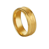Mens ECG Electrocardiogram Ring Stainless Steel Band